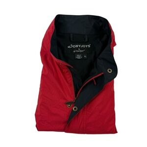 Dryjoys by FootJoy Red Poly Golf Windbreaker Pullover Men's Size XL
